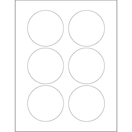 Box Partners Tape Logic LL150 3 in. White Circle Laser Labels - Pack of 600 LL150